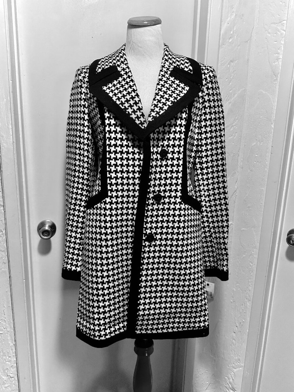 DKNY Houndstooth Jacket/Coat Size 10